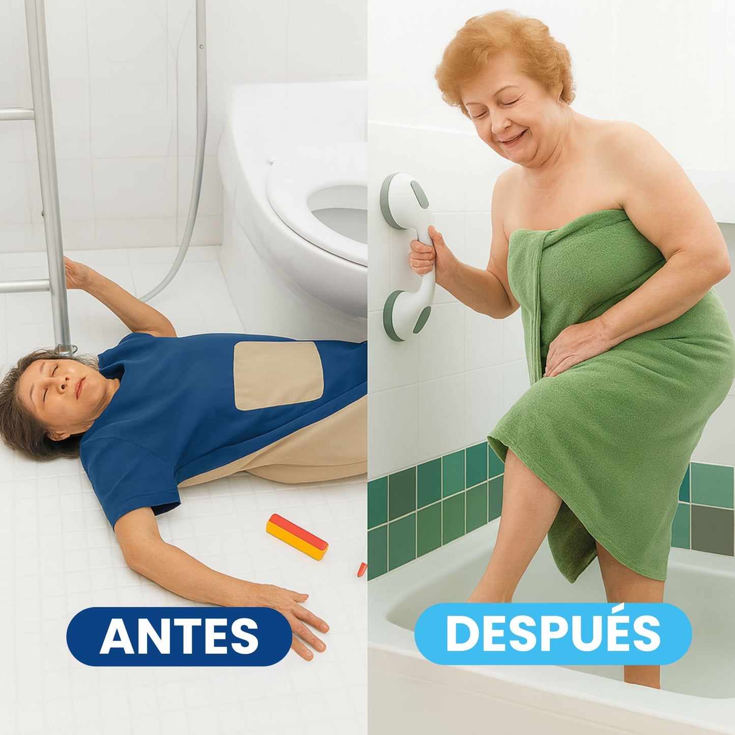 Soporte EasyGrip™ - Dispositivo #1 para prevenir caídas en el baño