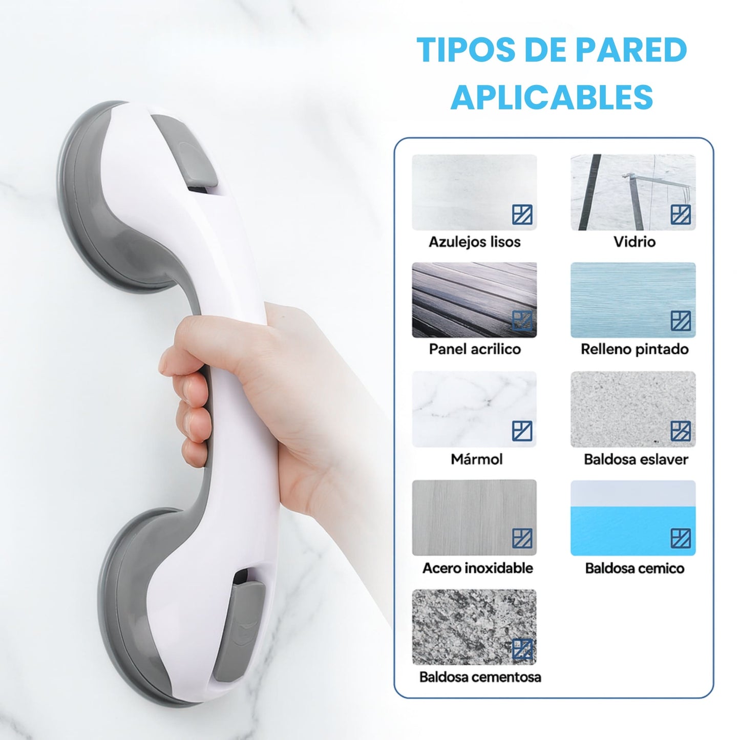 Soporte EasyGrip™ - Dispositivo #1 para prevenir caídas en el baño